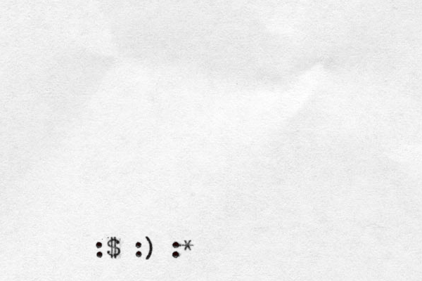 :$ :) :*