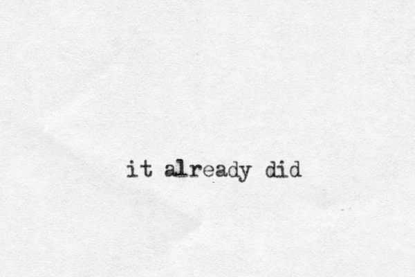 it already did