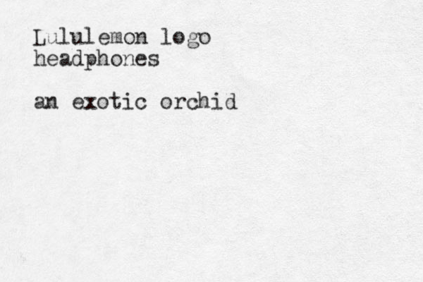 Lululemon logo headphones an exotic orchid