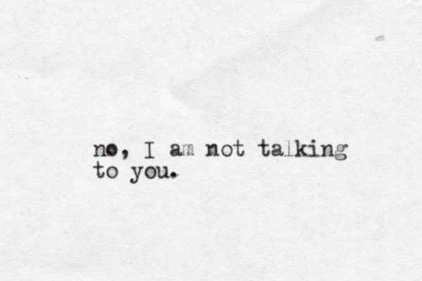 no, I am not talking to you.