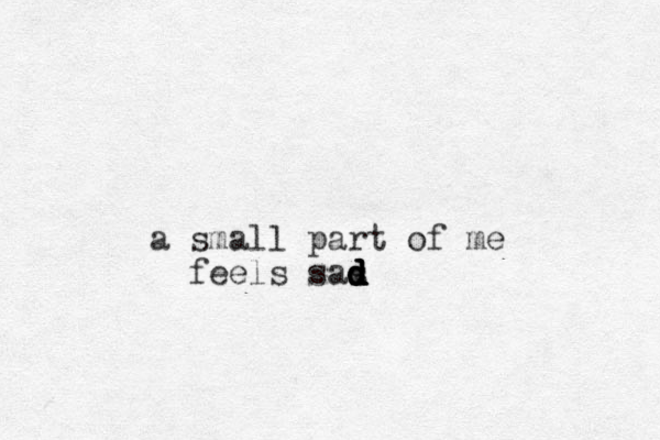 a small part of me feels sas d d d d d d d