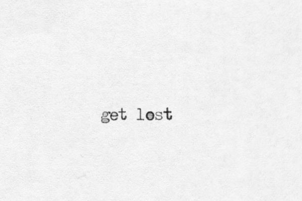 get lost
