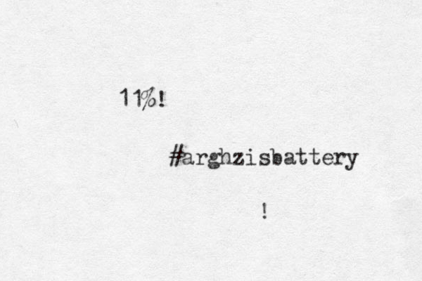 11%! #arghzisbattery ! 