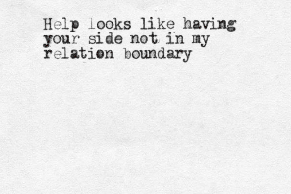 Help looks like having your side not in my relation boundary 