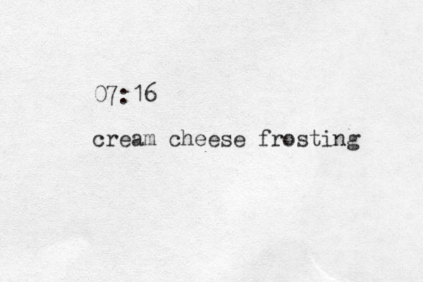 07:16 cream cheese frosting 