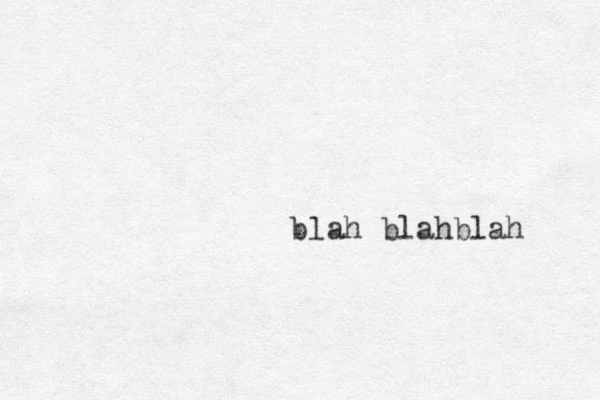 blah blahblah