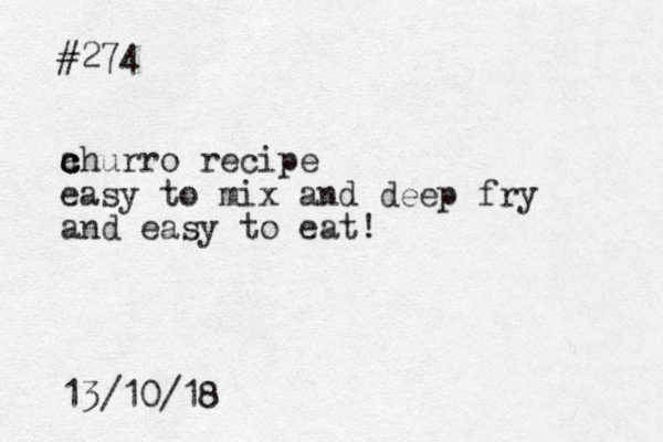 #274 a c c churro recipe easy to mix and deep fry and easy to eat! 13/10/18