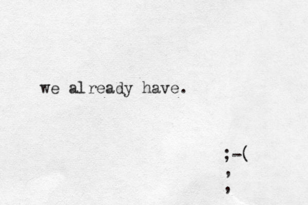 we already have. ;-( , ,