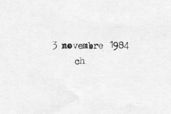 3 novembre 1984 ch