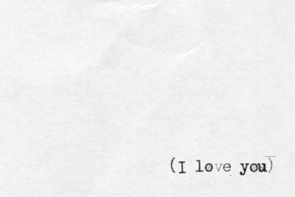 (I love you) 