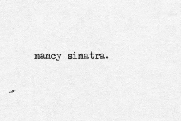 nancy sinatra.