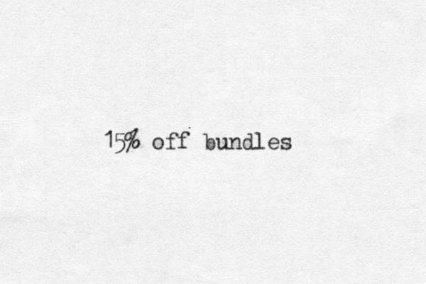 15% off bundles 