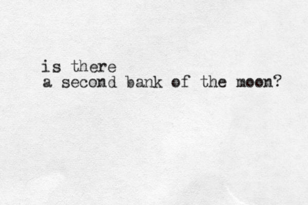 is there a second bank of the moon? 