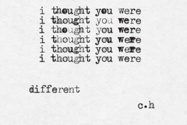 i thought you were i thought you were i thought you were i thought you were i thought you were i thought you were different c.h 