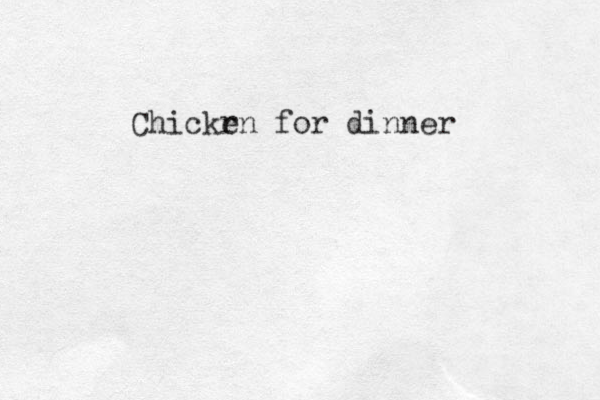 Chickr en for dinner 