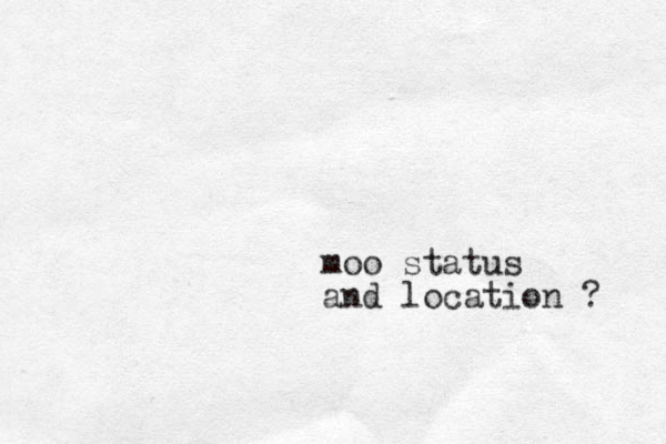 h hello Matthew, how disd your cisit to eSafes go? buy ob ne ab nd r isk a hernia or ? moo status and location ? 