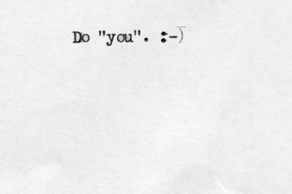 Do "you". :-)
