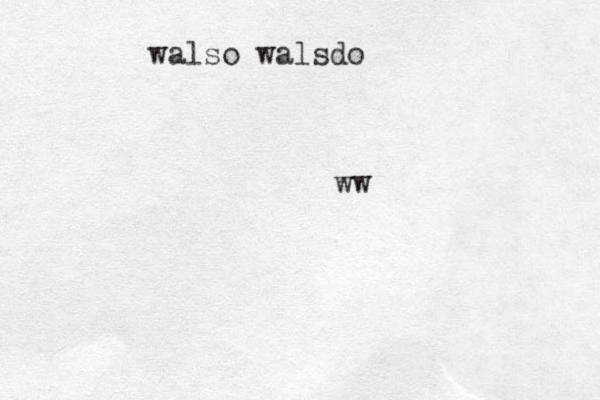 walso walsdo ww
