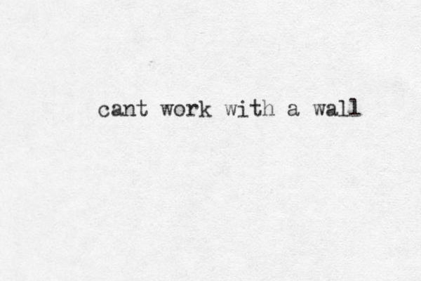 cant work with a wall 