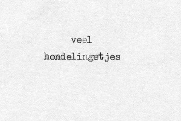 hondelingetje s veel 