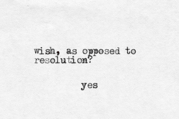 wish, as opposed to resolution? yes