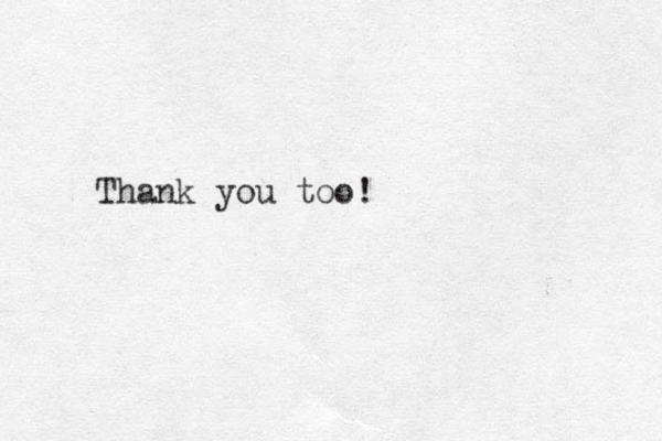 Thank you too! 