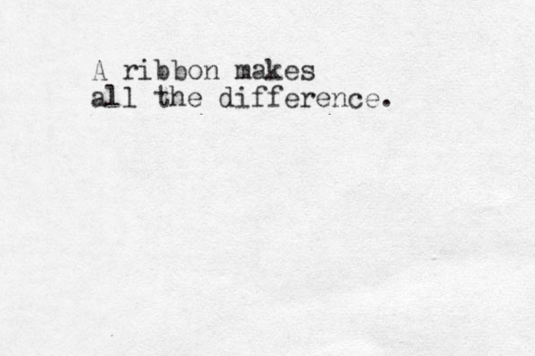 A ribbon makes all the difference. 