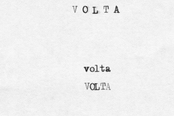 volta VOLTA V O L T A 