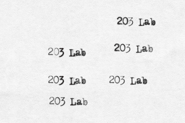 203 Lab 203 Lab 203 Lab 203 Lab 203 Lab 203 Lab 