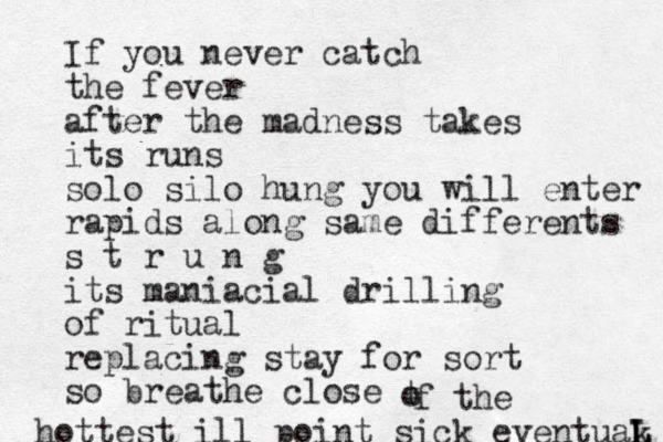 If you never catch the fever after the madness takes its runs solo silo hung you will enter rapids along same differents s t r u n g its maniacial drilling of ritual replacing stay for sort so breathe close t o f the hottest ill point sick eventuak L L L 