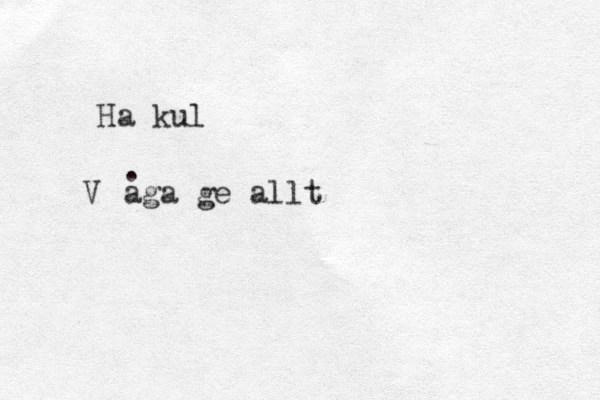 Ha kul . V aga ge allt 