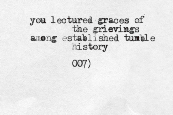you lect ured graces of the grievings among established tumble history 007)