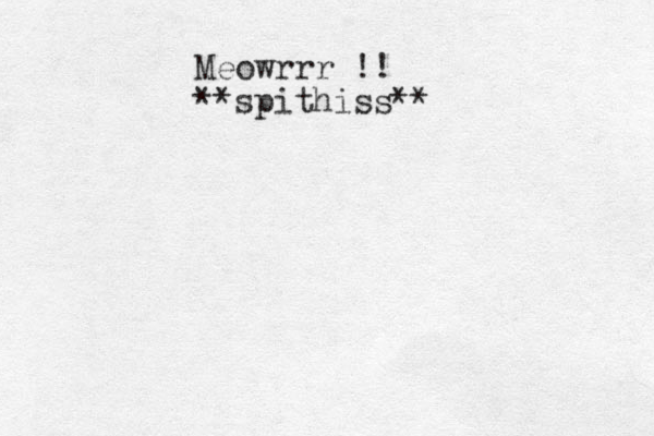Meowrrr !! **spithiss**