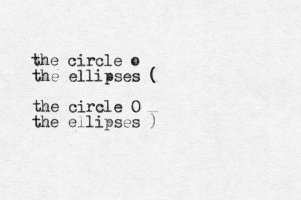 the circle o the ellipses ( the circle O the ellipses )