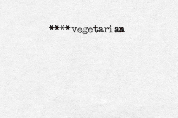 ****vegetarian