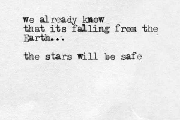 we already know that its falling from the Earth... the stars will be safe