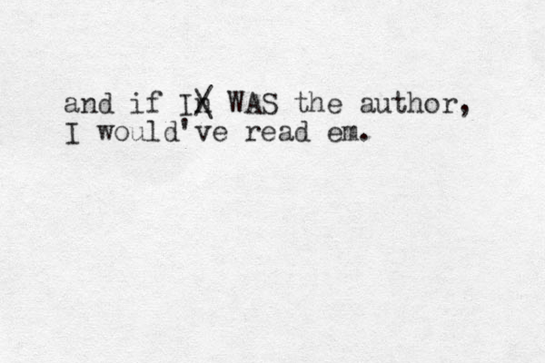 and if In / \ WAS the author, I would've read em.