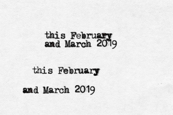 this this February February and March and March 2019 2019 this February this February and and March March 2019 2019