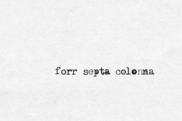 forr septa colonna