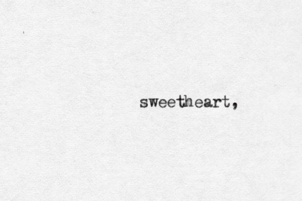 sweetheart, 