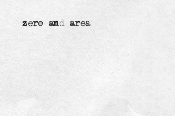 zero and area 