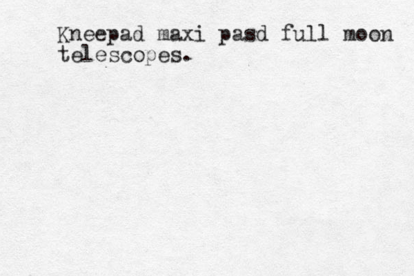 Kneepad maxi pas d full moon telescopes.