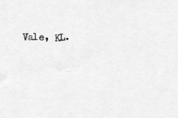 Vale, KL.