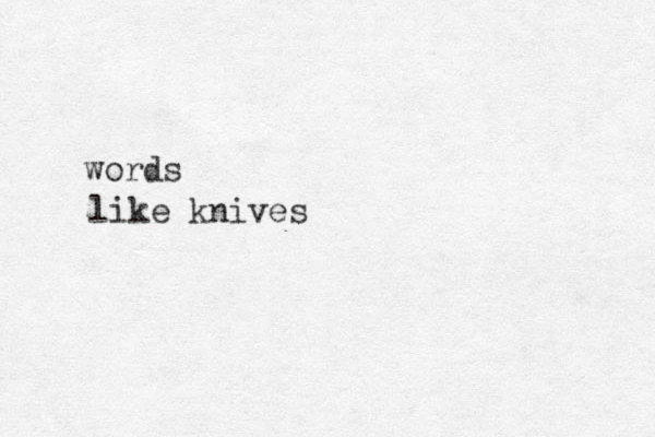 like knives words 