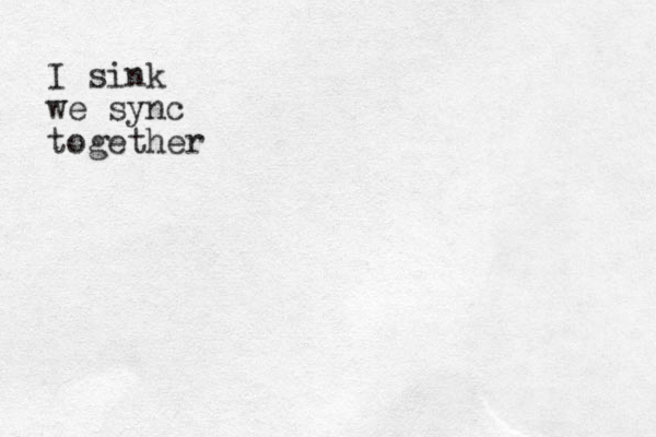 I sink we sync together