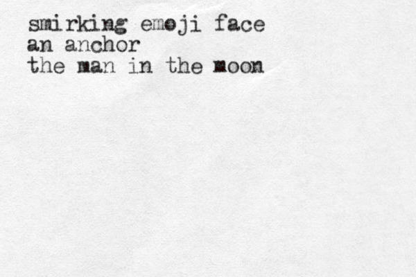 smirking emoji face an anchor the man in the moon
