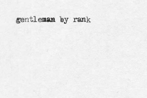 gentleman by rank