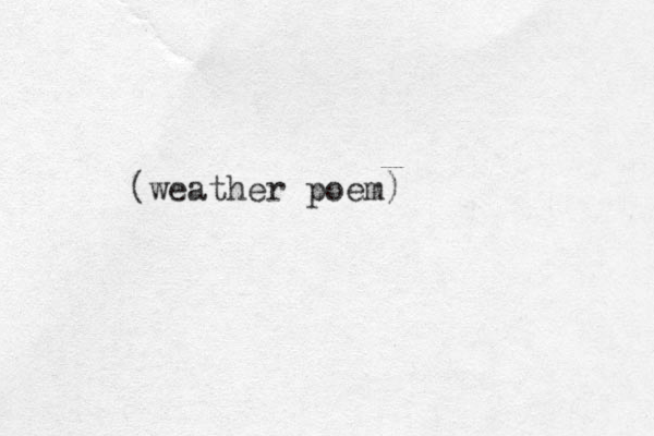 (weather poem)