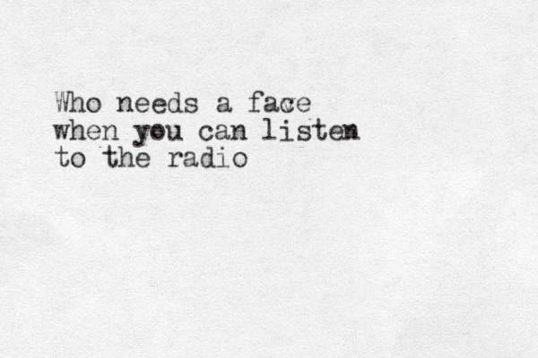 Who needs a fave c when you can listen to the radio