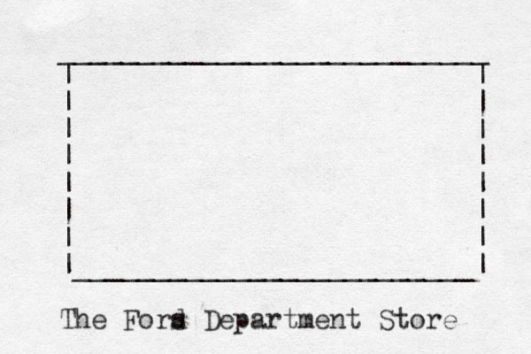 ___________________________ | | | | | | | | | | | | | | |_________________________| The Fors d Department Store 